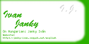 ivan janky business card